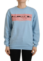 Philippe Model Light Blue Logo Printed Long Sleeves Sweater -   -  Philippe Model.